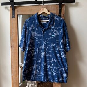 Tommy Bahama Blueprint to Paradise 25 Years Limited Release Polo Shirt Size XL